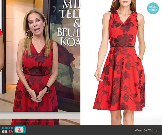 WornOnTV: Kathie’s red floral v-neck dress on Today | Kathie Lee ...