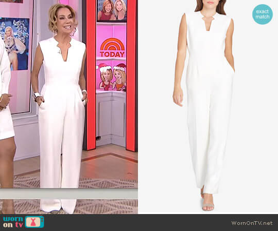 tahari white jumpsuit