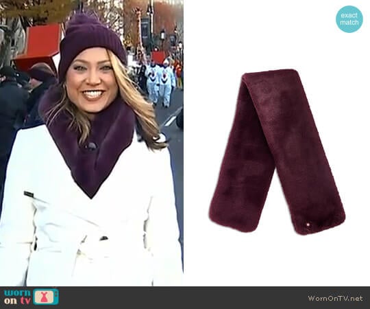 Softy Faux Fur Long Scarf by Ted Baker worn by Ginger Zee on Good Morning America