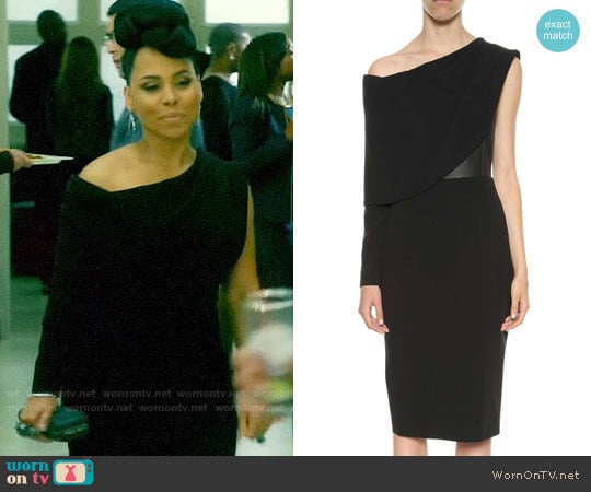 Tom Ford Cocktail Dress In Silk Crepe And Leather worn by Tegan Price (Amirah Vann) on How to Get Away with Murder