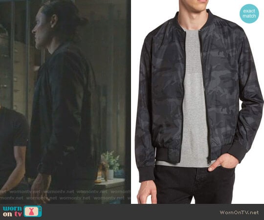 Camo Print Bomber Jacket by Topman worn by  John Proudstar (Blair Redford) on The Gifted