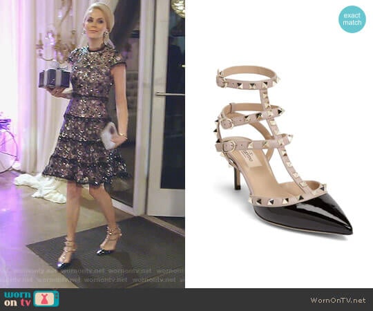 Rockstud Pointy Toe Pump by Valentino worn by Kameron Westcott on The Real Housewives of Dallas