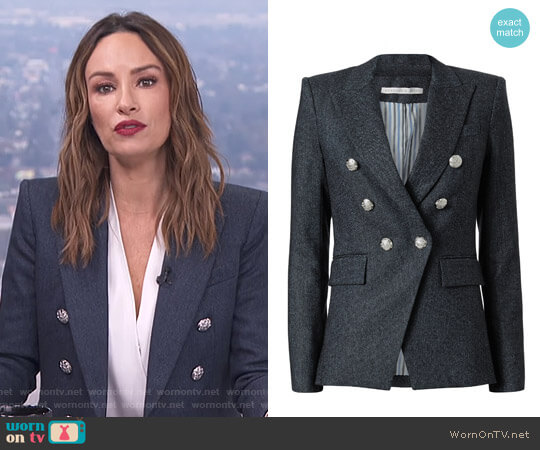 Miller Herringbone Jacket by Veronica Beard worn by Catt Sadler on E! News