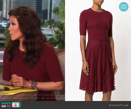 Knitted Flared Dress by Valentino worn by Julie Chen on The Talk