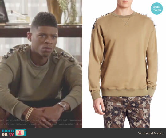 Studded Cotton Sweater by Versace worn by Hakeem Lyon (Bryshere Y. Gray) on Empire