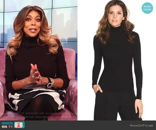 Long Sleeve Turtle Neck by White House Black Market worn by Wendy Williams on The Wendy Williams Show