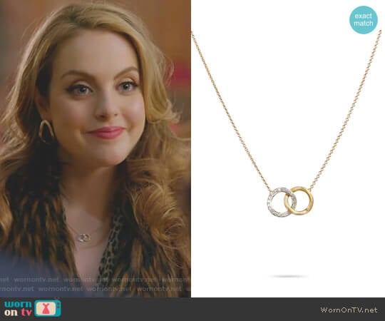 Yellow Gold & Diamond Circle Link Pendant by Marco Bicego worn by Fallon Carrington (Elizabeth Gillies) on Dynasty