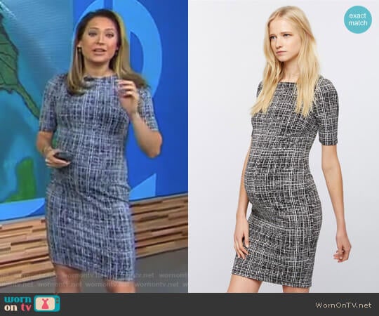 Bodycon Maternity Sheath Dress by A Pea in the Pod worn by Ginger Zee on Good Morning America