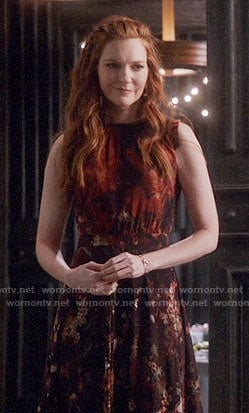 Abby's floral midi dress on Scandal