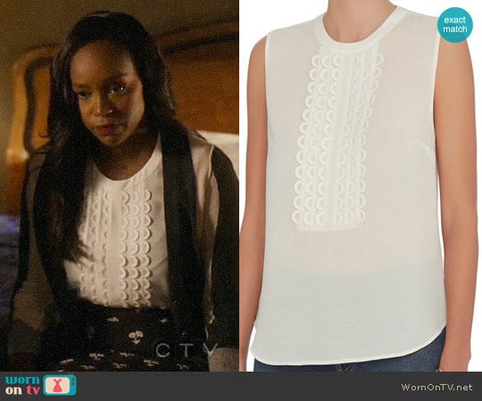 ALC Silvia Top worn by Michaela Pratt (Aja Naomi King) on How to Get Away with Murder