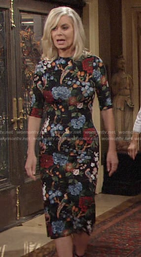 Ashley’s floral Thanksgiving dress on The Young and the Restless