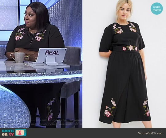 WornOnTV: Loni’s black floral embroidered jumpsuit on The Real | Loni ...