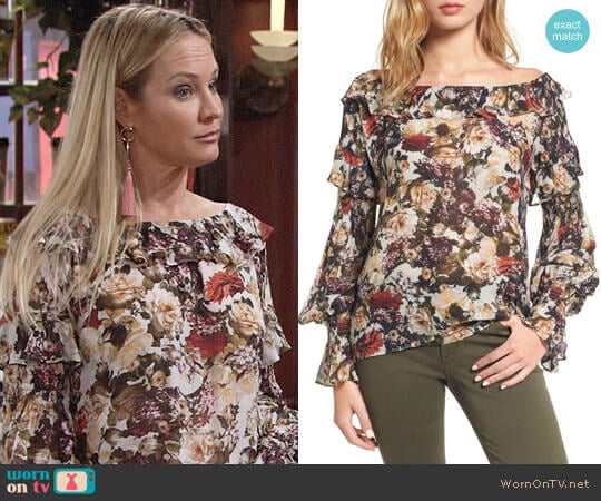 Bailey 44 Once Upon a Time Blouse worn by Sharon Newman (Sharon Case) on The Young and the Restless