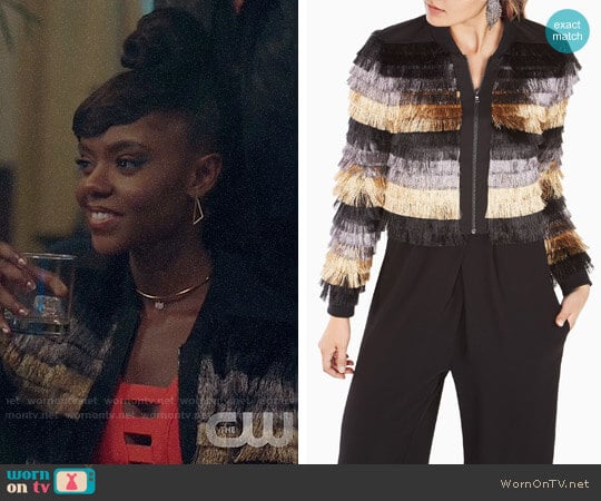 Bcbgmaxazria Darryn Jacket worn by Josie McCoy (Ashleigh Murray) on Riverdale