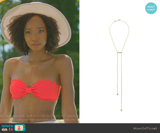 Lily-Rose Lariat Necklace by Bonheur worn by Monica Colby (Wakeema Hollis) on Dynasty