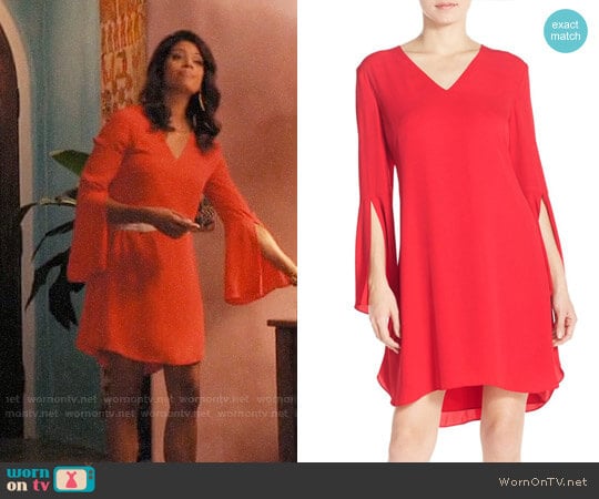 Chelsea28 Bell Sleeve Chiffon A-Line Dress worn by Xiomara Villanueva (Andrea Navedo) on Jane the Virgin