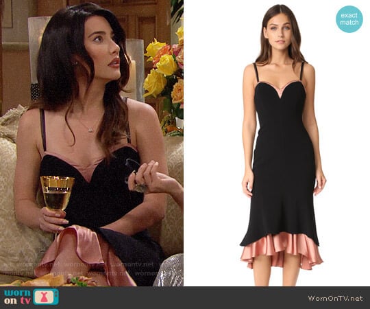 Cinq a Sept Morghaha Dress worn by Steffy Forrester (Jacqueline MacInnes Wood) on The Bold and the Beautiful