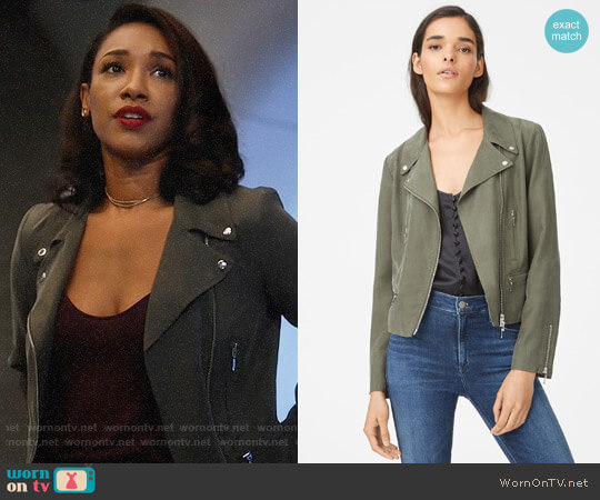 WornOnTV: Iris’s green moto jacket on The Flash | Candice Patton ...