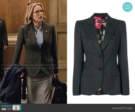 Dolce & Gabbana Fitted Blazer worn by Elizabeth McCord (Téa Leoni) on Madam Secretary