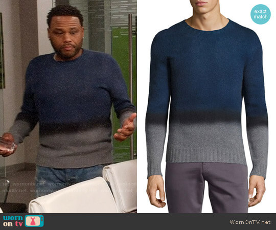 Etro Ombre Cashmere Crewneck Sweater worn by Andre Johnson (Anthony Anderson) on Black-ish