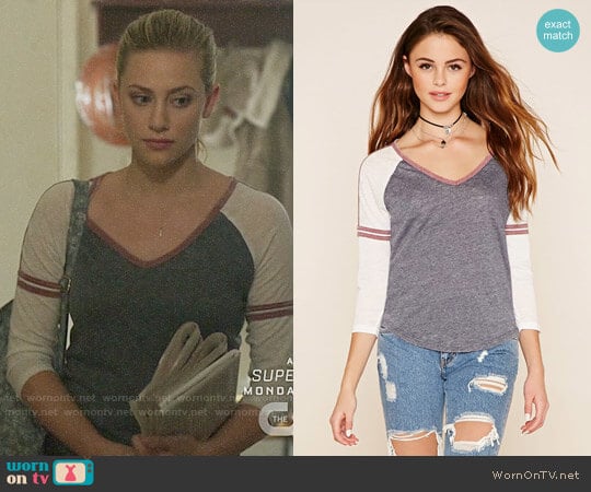 Forever 21 Colorblock Knit Top worn by Betty Cooper (Lili Reinhart) on Riverdale