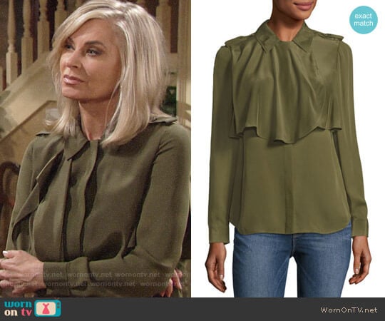WornOnTV: Ashley’s green ruffled blouse on The Young and the Restless ...