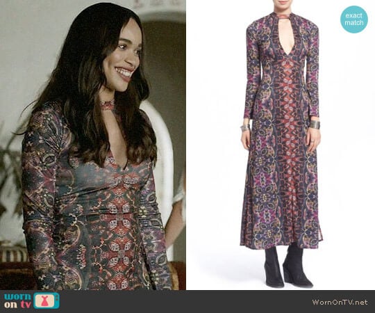 Free People 'Cabaret' Long Sleeve Maxi Dress worn by Erica Dundee (Cleopatra Coleman) on Last Man On Earth