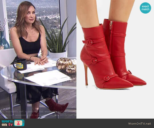 'Robin' Boots by Gianvito Rossi worn by Catt Sadler on E! News