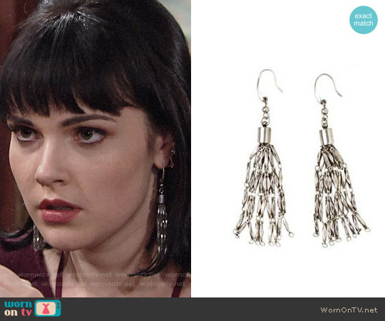 Isabel Marant for H&M Tassel Earrings worn by Tessa Porter (Cait Fairbanks) on The Young and the Restless