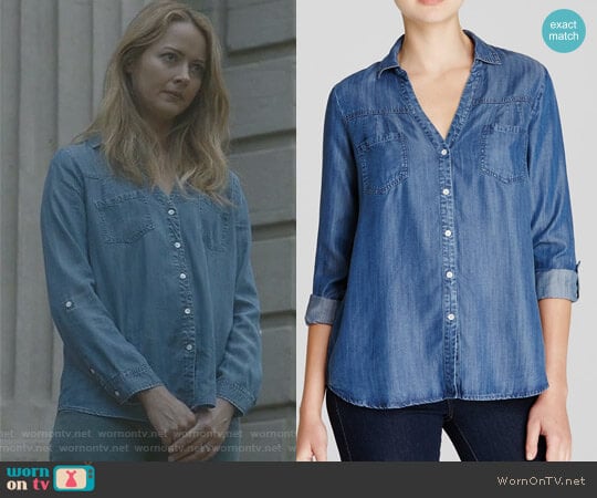 'Brady' Chambray Shirt by Joie worn by Kate Strucker (Amy Acker) on The Gifted