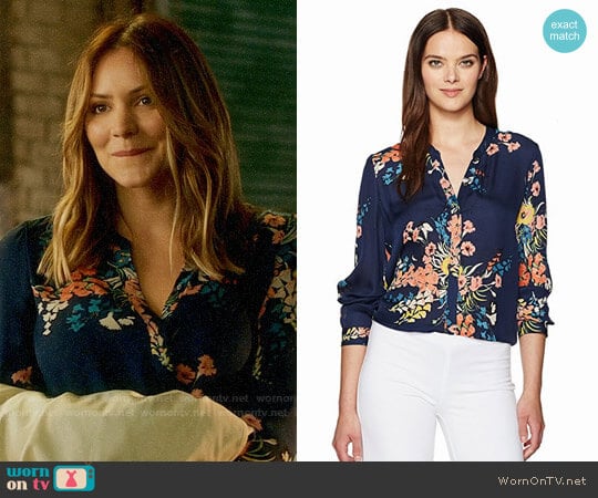 Joie Devitri Floral Blouse worn by Paige Dineen (Katharine McPhee) on Scorpion