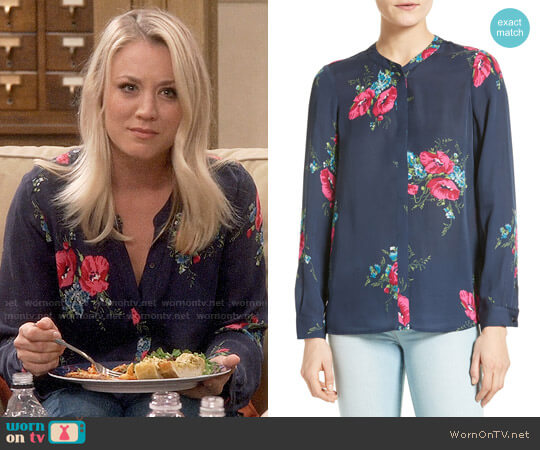 Joie Devitri Blouse worn by Penny Hofstadter (Kaley Cuoco) on The Big Bang Theory