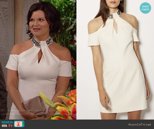 Karen Millen Jewel Collar Dress worn by Katie Logan (Heather Tom) on The Bold and the Beautiful