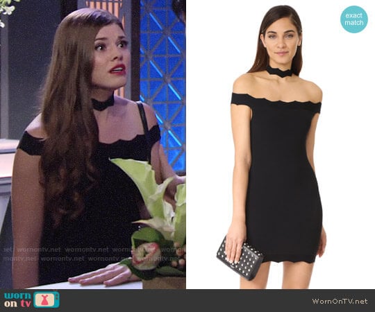 Kendall + Kylie Scallop Choker Dress worn by Crystal on The Young and the Restless