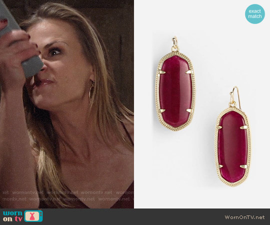 Kendra Scott Elle Earrings worn by Phyllis Newman (Gina Tognoni) on The Young and the Restless