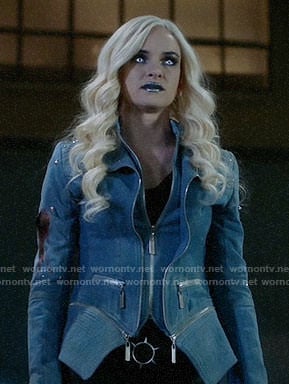 Killer Frost's studded denim jacket with zip on The Flash