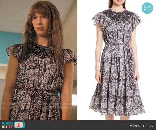 La Vie Rebecca Taylor Indochine Embroidered Floral Dress worn by Anezka Archuletta (Yael Grobglas) on Jane the Virgin