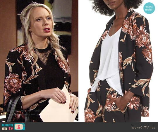 Leith Floral Print Blazer worn by Abby Newman (Melissa Ordway) on The Young and the Restless