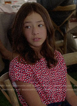 Lily’s red heart print dress on Modern Family