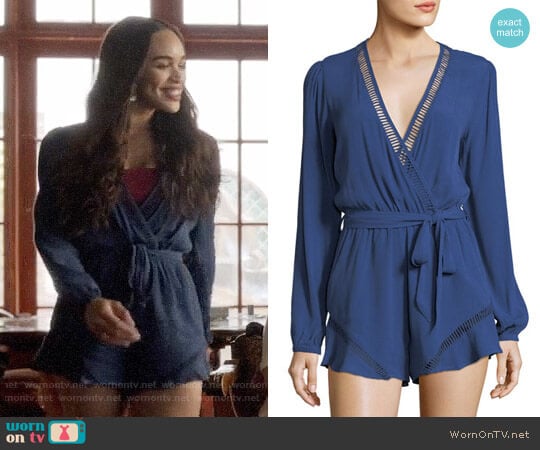 Lovers + Friends Oceanview Romper worn by Erica Dundee (Cleopatra Coleman) on Last Man On Earth