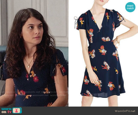 Madewell Cactus Flower Silk Dress worn by Sabrina Pemberton (Sofia Black D'Elia) on The Mick