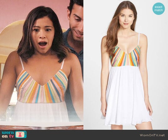 Mara Hoffman Embroidered Tie Back Dress worn by Jane Villanueva (Gina Rodriguez) on Jane the Virgin