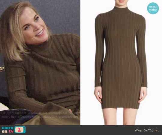 McQ Alexander McQueen Ribbed Open Back Dress worn by Phyllis Newman (Gina Tognoni) on The Young and the Restless