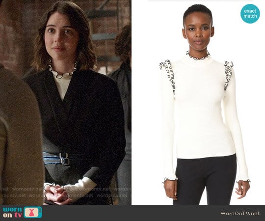 MSGM Ribbed Ruffle Sweater worn by Ivy Belfrey (Adelaide Kane) on Once Upon A Time