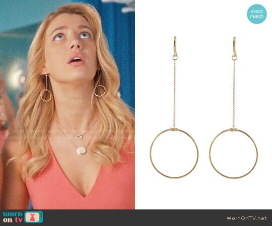 Peggy Li Simple Circle Earrings worn by Petra Solano (Yael Grobglas) on Jane the Virgin