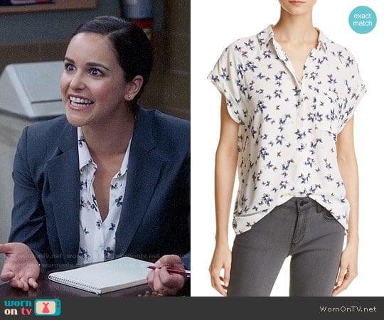 Rails Chase Butterfly Print Shirt worn by Amy Santiago (Melissa Fumero) on Brooklyn Nine-Nine