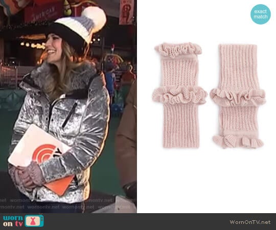 Ruffle Fingerless Gloves by Rebecca Minkoff worn by Savannah Guthrie on Today