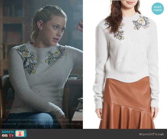 Rebecca Taylor Merino Wool Blend Pullover worn by Betty Cooper (Lili Reinhart) on Riverdale