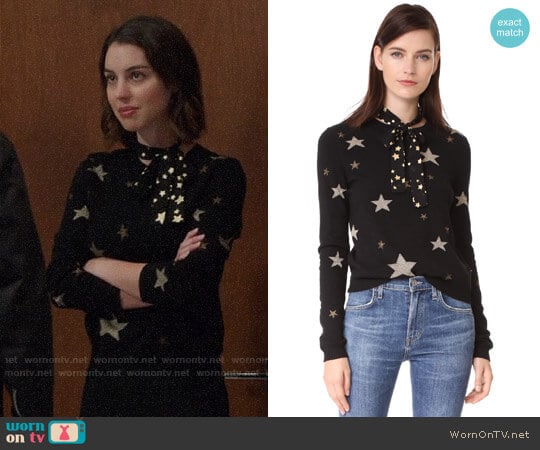 RED Valentino Star Sweater worn by Ivy Belfrey (Adelaide Kane) on Once Upon A Time