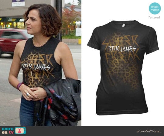 Rick James Super Freak Girly Tee worn by Regina Mills (Lana Parrilla) on Once Upon A Time